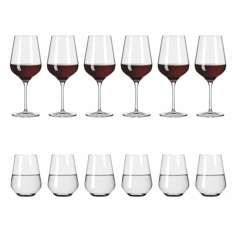Ritzenhoff Rotwein- Und Wasserglas-Set 12-tlg. Lichtweiss Aurelie 001, Nadine Niggemeier, Kristallglas, 540 ml, 6111011