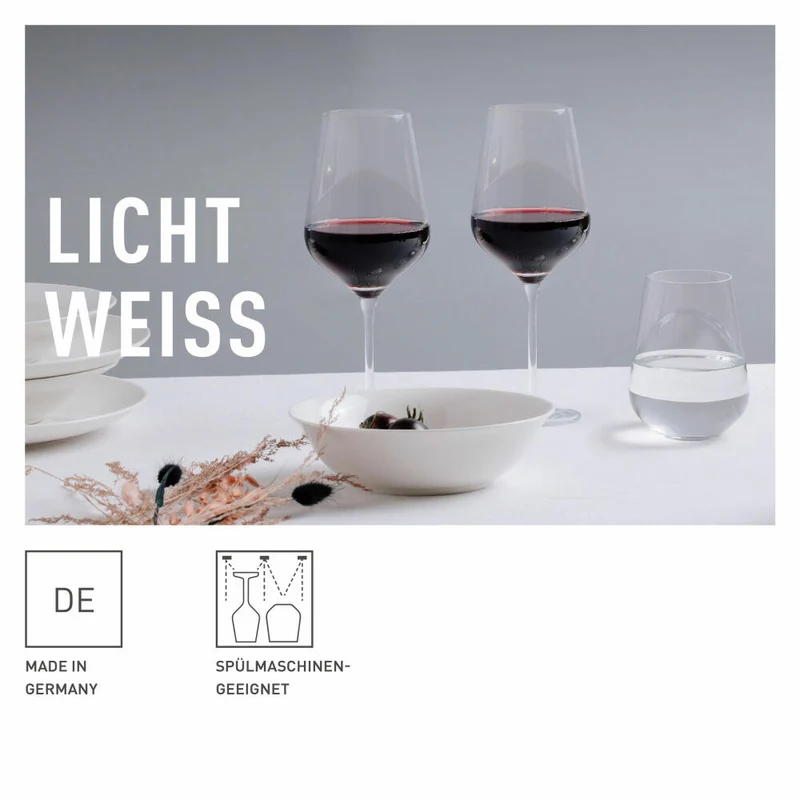 Ritzenhoff Rotwein- Und Wasserglas-Set 12-tlg. Lichtweiss Aurelie 001, Nadine Niggemeier, Kristallglas, 540 ml, 6111011
