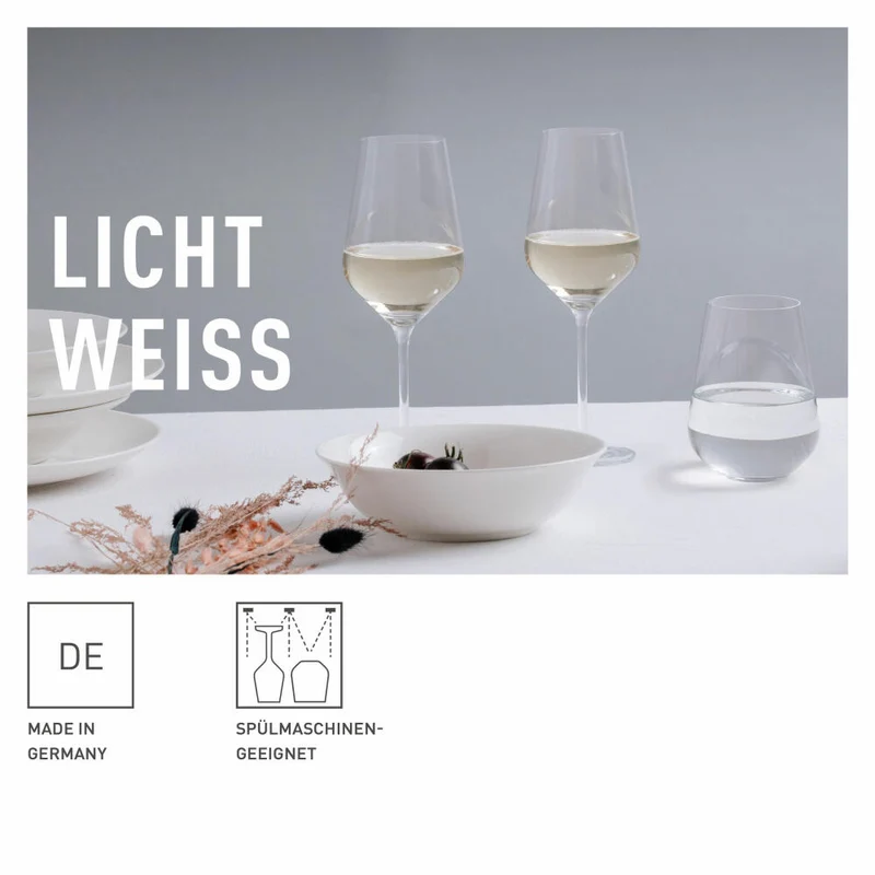 Ritzenhoff Weißwein- Und Wasserglas-Set 12-tlg. Lichtweiss Aurelie 002, Nadine Niggemeier, Kristallglas, 400 ml, 6111012