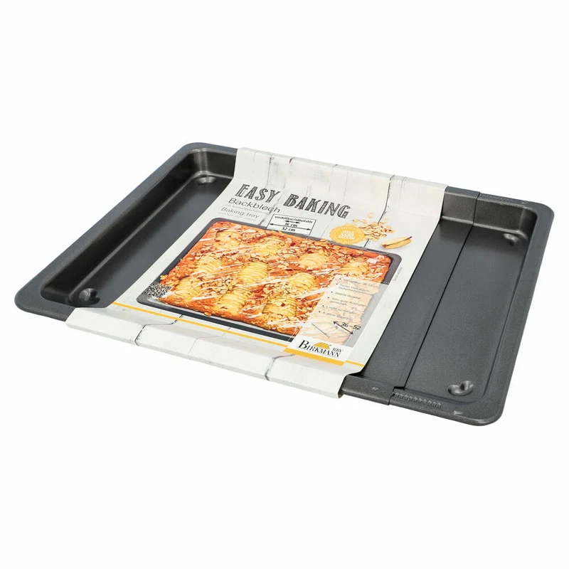 Birkmann Easy Baking Backblech Verstellbar, Ofenblech, Back Blech, Herdbackblech, Karbonstahl, 36 x 33 cm, 881303