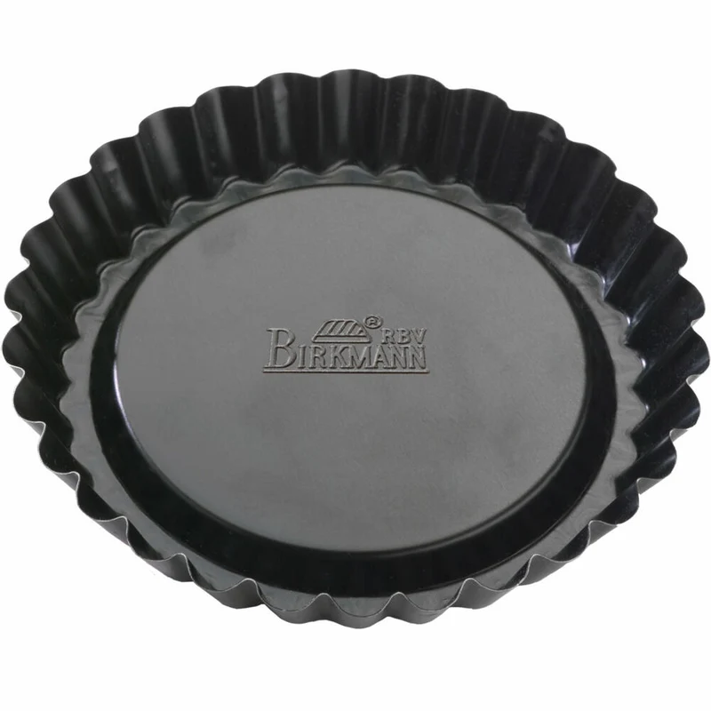 Birkmann Easy Baking Obstbodenförmchen, 6er Set, Kuchenform, Backform, Obstkuchenform, Karbonstahl, Ø 12 cm, 881587