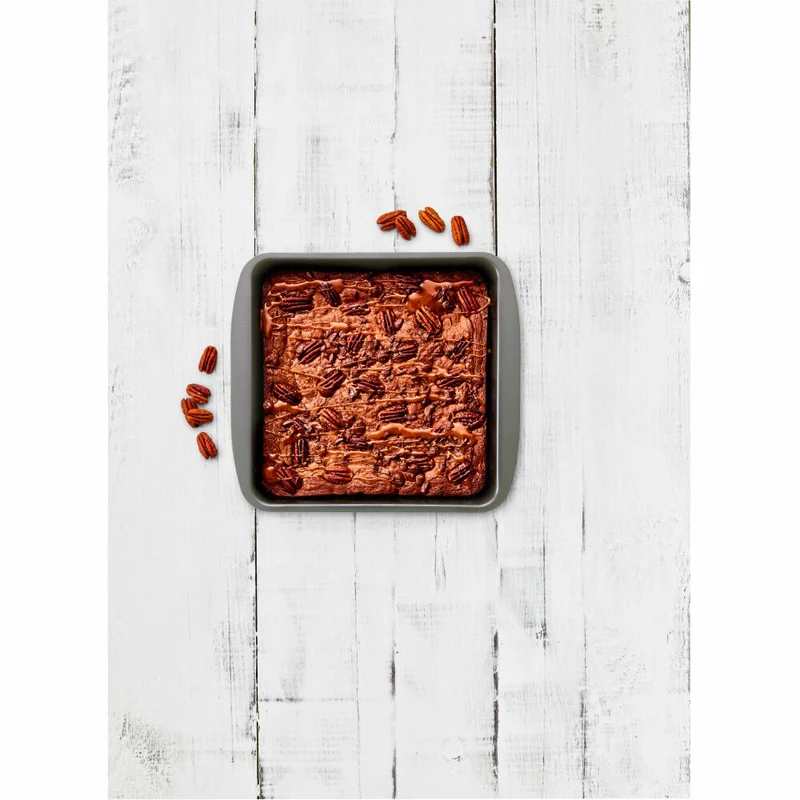 Birkmann Easy Baking Brownieform, Brownie Backform, Kuchenbackform, Kuchenform, Karbonstahl, 23 x 23 cm, 881662