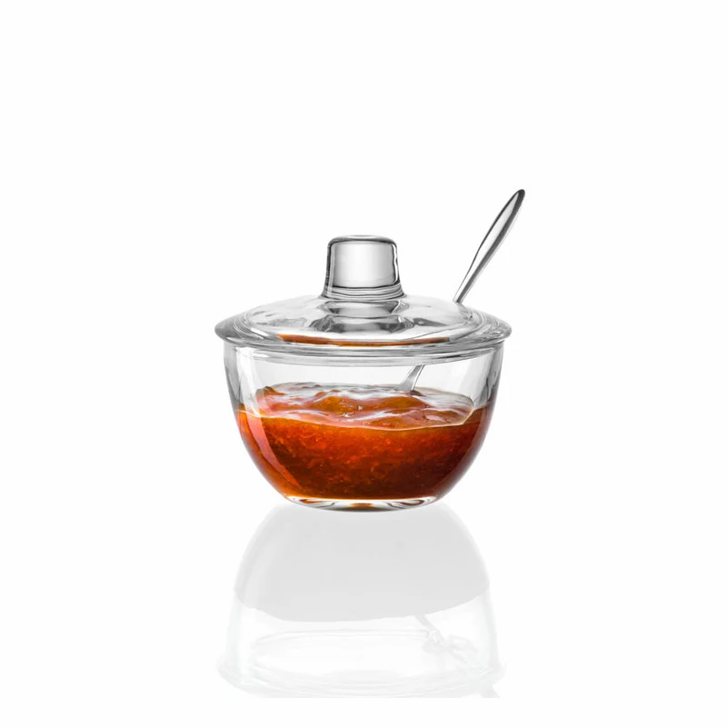 montana Geleedose mit Löffel :prepare, Glas, Edelstahl, Klar, 180 ml, 046012