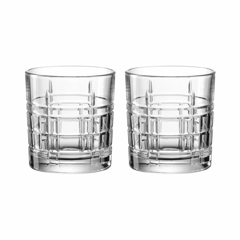 montana Trinkglas :square 2er Set, Whiskygläser, Tumbler, Kalk-Natron-Glas, Klar, 320 ml, 040838