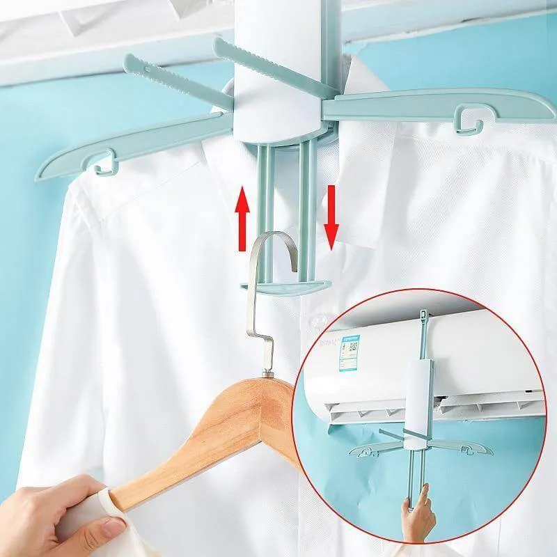 Foldable Air Conditioning Drying Hanger Rack