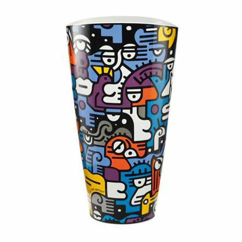 Goebel Casual Conversation - Vase Pop Art Billy the Artist Bunt Porzellan 67080361