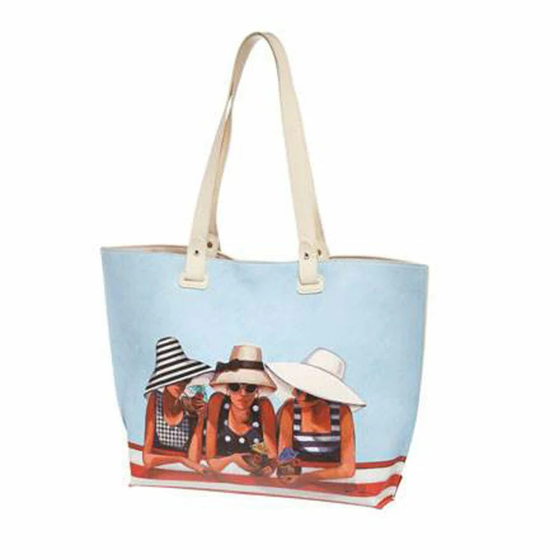Goebel Handtasche Trish Biddle - Beach Girls, Kunstleder, Bunt, 30 cm, 67140051