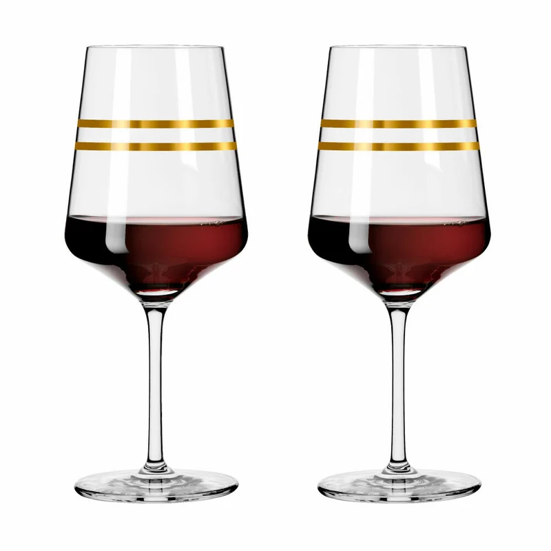 Ritzenhoff Rotweinglas 2er-Set Celebration Deluxe 001, Sonja Eikler, Kristallglas, 540 ml, 6141001