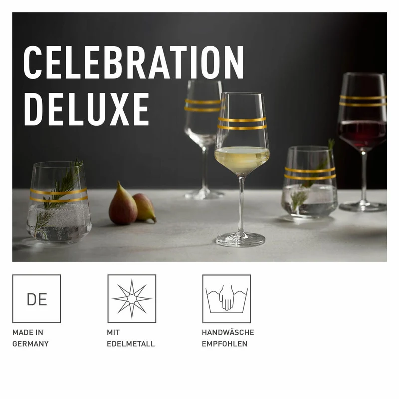 Ritzenhoff Champagnerglas 2er-Set Celebration Deluxe 001, Sonja Eikler, Kristallglas, 233 ml, 6141004