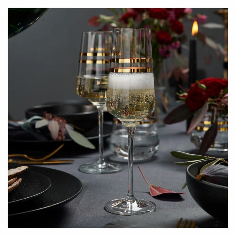 Ritzenhoff Champagnerglas 2er-Set Celebration Deluxe 001, Sonja Eikler, Kristallglas, 233 ml, 6141004