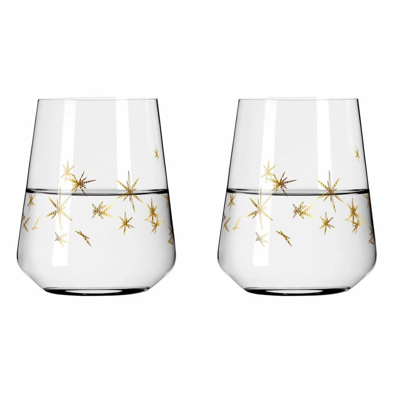 Ritzenhoff Wasserglas 2er-Set Celebration Deluxe 003, Romi Bohnenberg, Kristallglas, 510 ml, 6141013
