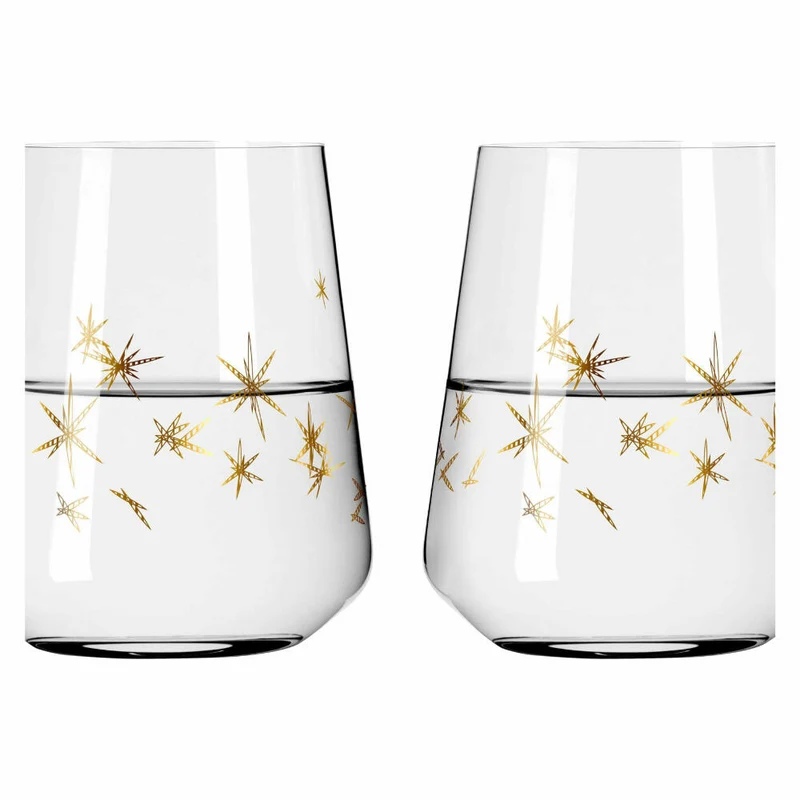 Ritzenhoff Wasserglas 2er-Set Celebration Deluxe 003, Romi Bohnenberg, Kristallglas, 510 ml, 6141013