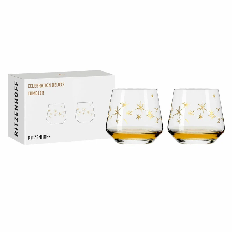 Ritzenhoff Tumbler 2er-Set Celebration Deluxe 003, Romi Bohnenberg, Kristallglas, 420 ml, 6141015