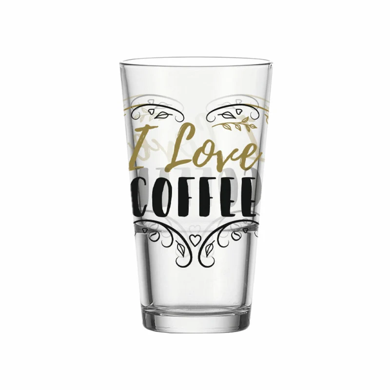 montana Kaffeeglas :coffee I love coffee, Kalk-Natron-Glas, Klar, 330 ml, 042197