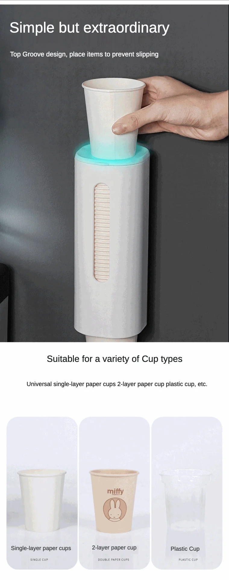 Wall Mounted Automatic Paper Cup Dispenser