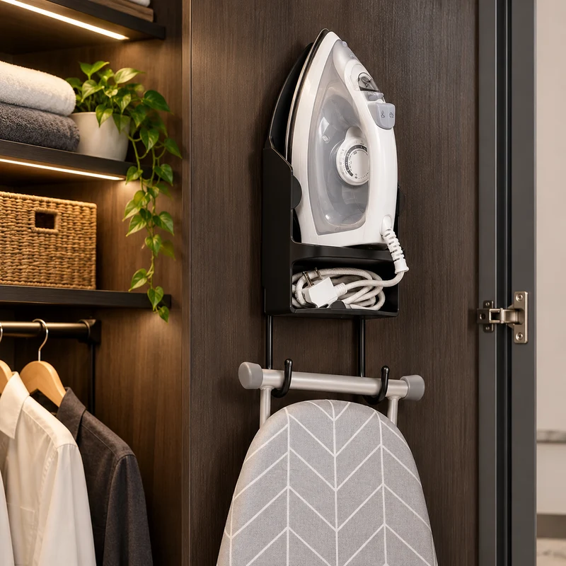 Wall-Mounted Iron Holder Stand