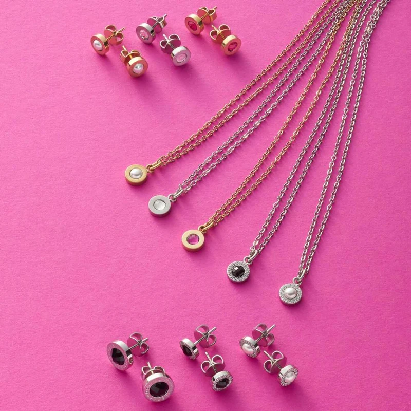 Leonardo Jewels Halskette Isa, Kette, Schmuck, Edelstahlkette, Edelstahl, Imitationsperle, Zirkonia, Weiß, 023346