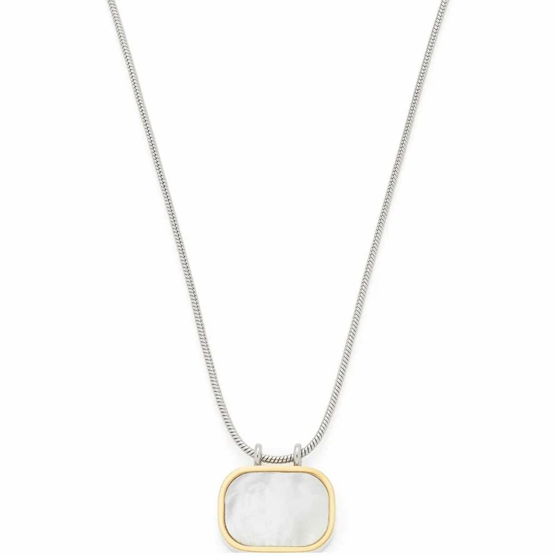 Leonardo Jewels Halskette Pirella, Kette, Schmuck, Edelstahlkette, Edelstahl IP Gold, MOP, Weiß, 023203