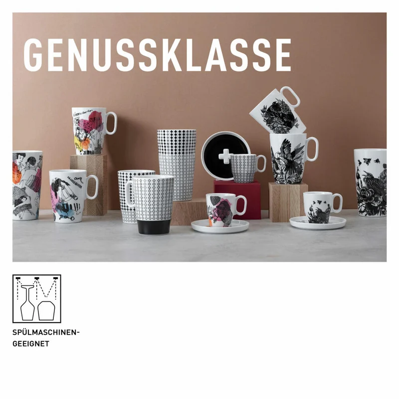 Ritzenhoff Kaffeetasse Genussklasse 003, Lenka Kühnertová, Porzellan, 335 ml, 3731003