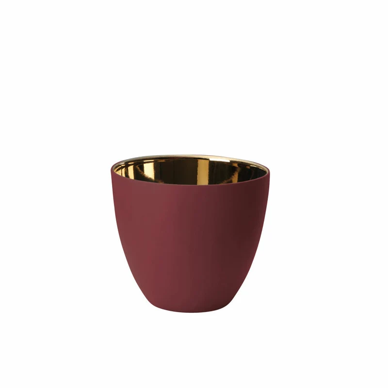 ASA Selection Windlicht himbeer-gold, Teelichthalter, Porzellan, Rot, 6.5 cm, 10240641