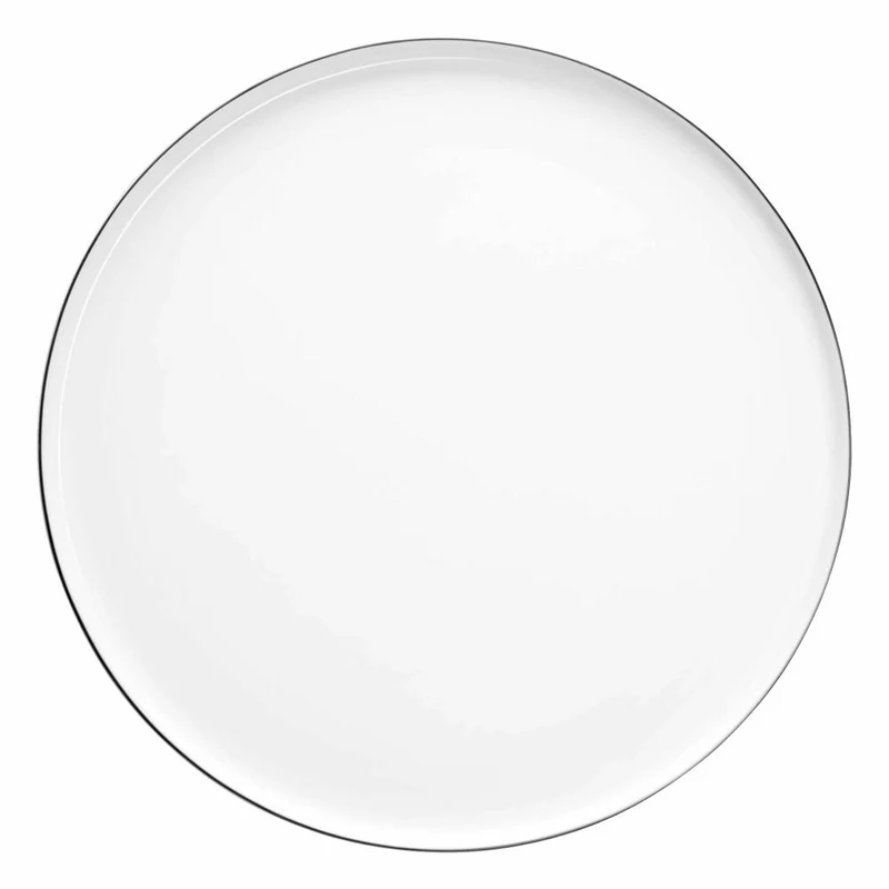 ASA Selection Ocoligne Dessertteller mit Schwarzem Rand, Dessertteller mit Schwarzem Rand, Porzellan, Beige, 21 cm, 2032113