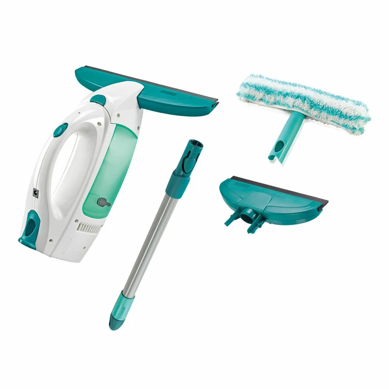 Leifheit Fenstersauger Dry&Clean 4-tlg., Fensterreiniger, Akku Fensterputzer, mit Absaugdüse, 51016