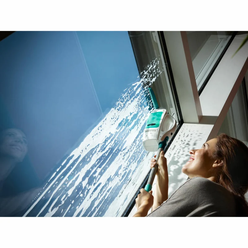 Leifheit Fenstersauger Dry&Clean 4-tlg., Fensterreiniger, Akku Fensterputzer, mit Absaugdüse, 51016