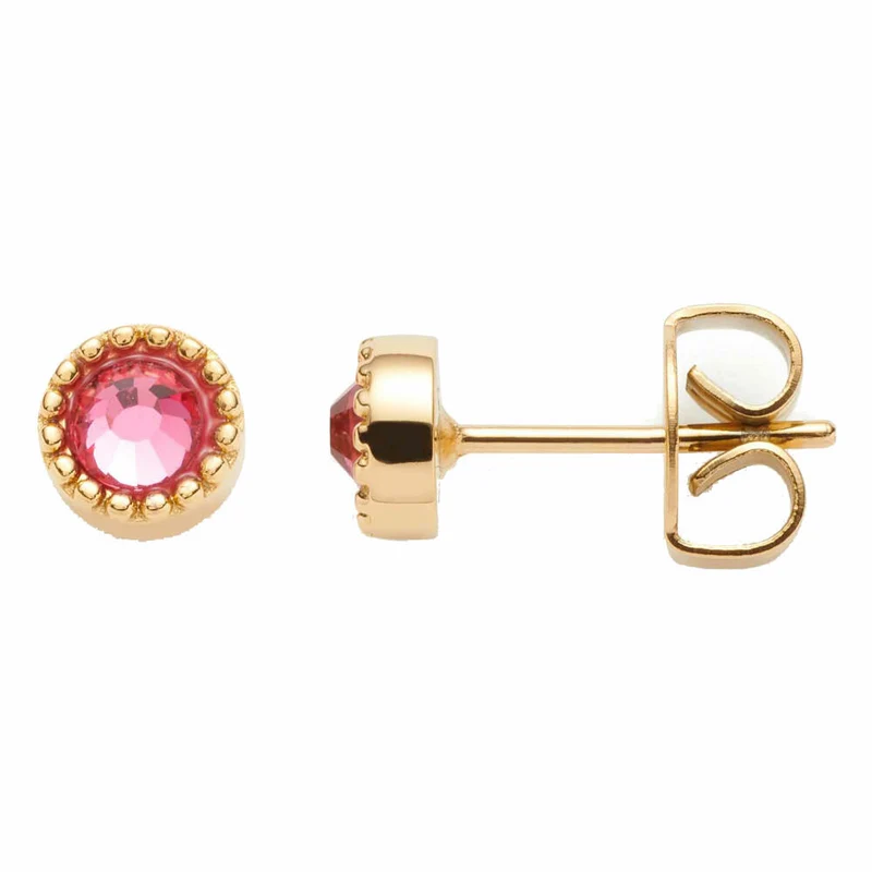 Leonardo Jewels Ohrstecker Anka, 2er Set, Ohrring, Ohrschmuck, Edelstahl IP Gold, Preciosa Kristall, Rot, 023233