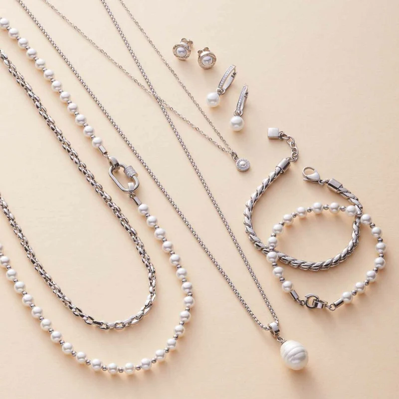 Leonardo Jewels Halskette 50 Romea Clip & Mix, Kette, Schmuck, Edelstahlkette, Edelstahl, Silber, 023272