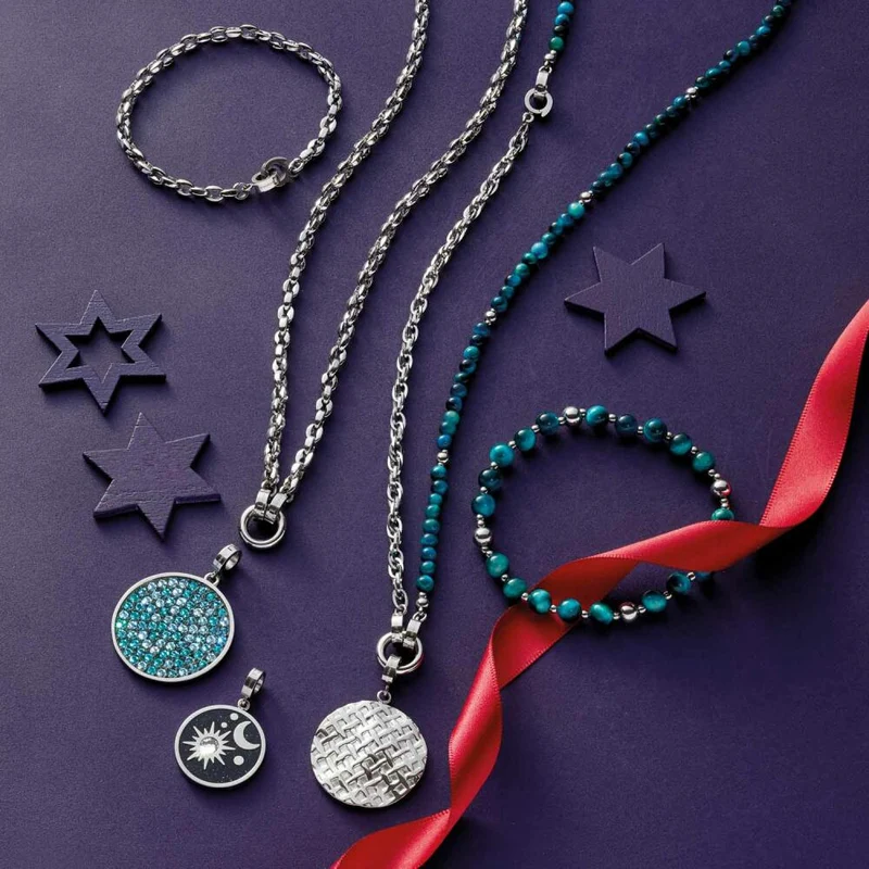 Leonardo Jewels Halskette 50 Romea Clip & Mix, Kette, Schmuck, Edelstahlkette, Edelstahl, Silber, 023272
