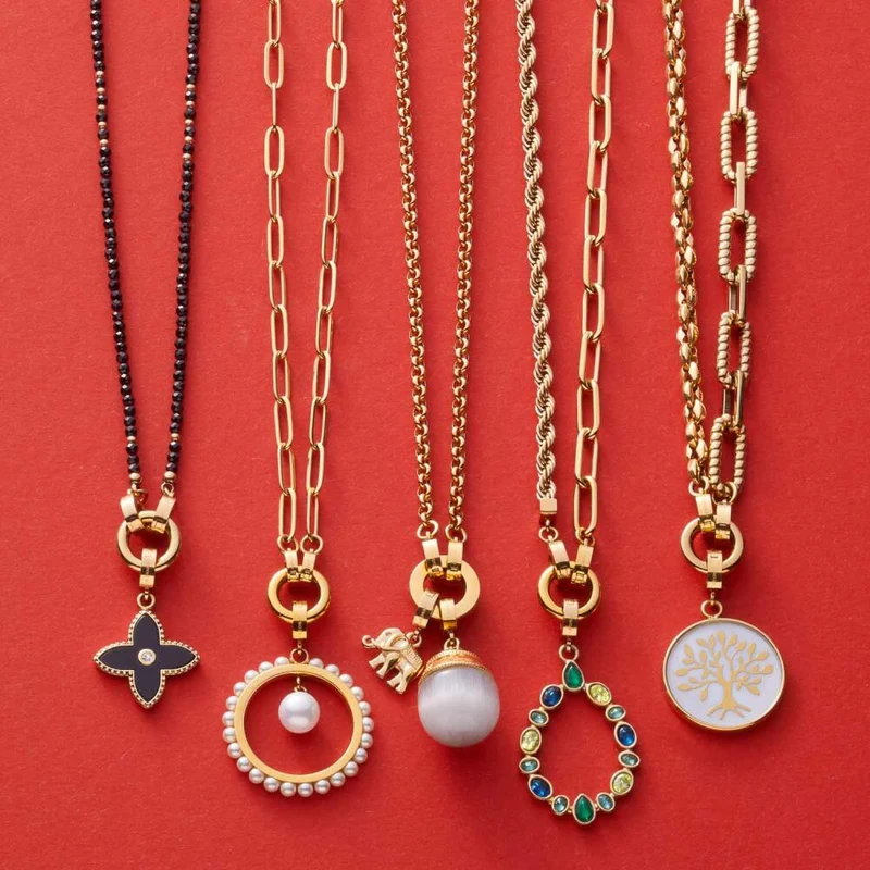 Leonardo Jewels Halskette 50 Gold Romea Clip & Mix, Kette, Schmuck, Edelstahlkette, Edelstahl IP Gold, 023273