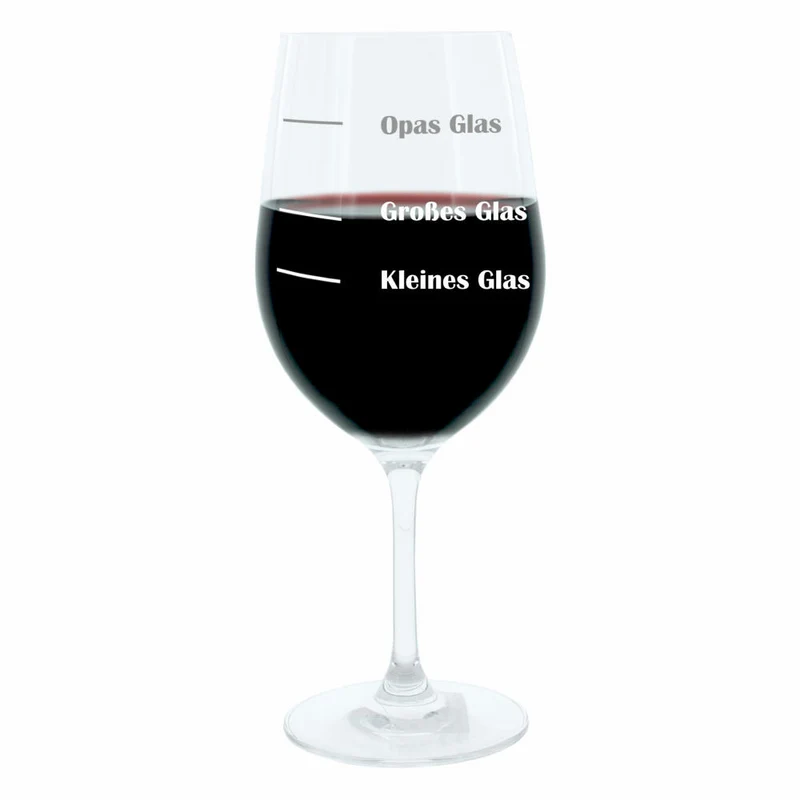Leonardo Weinglas XL, Opas Glas, Großvater, Geschenk Stimmungsglas mit lustiger Gravur, Mood Wein Glas, 610ml