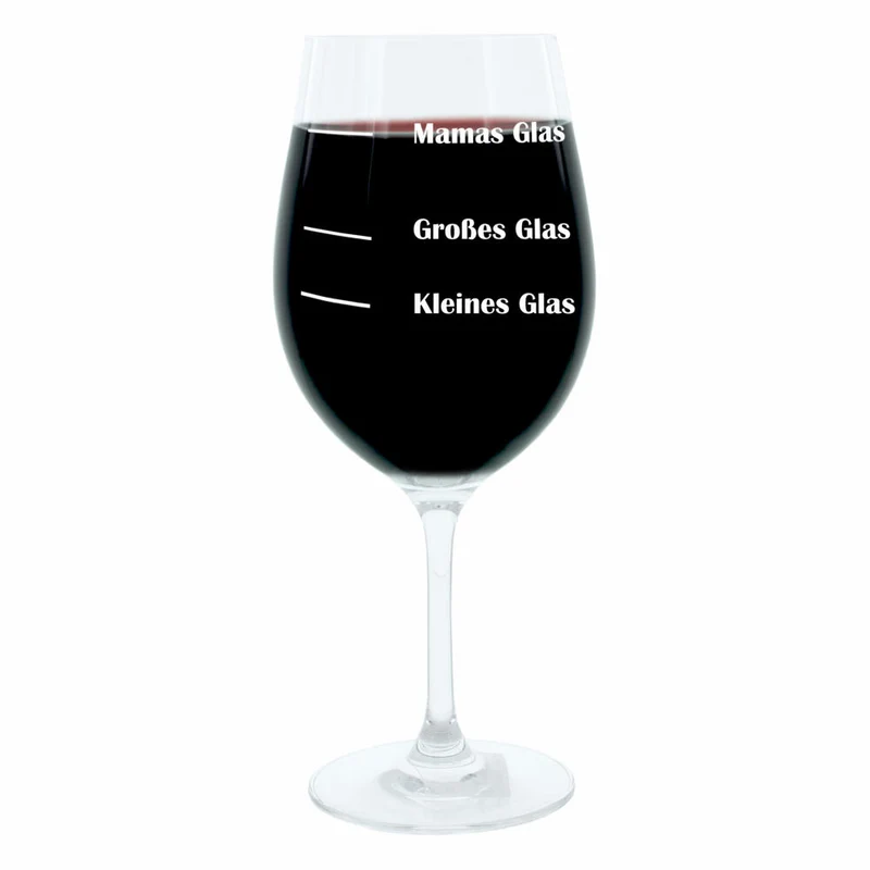 Leonardo Weinglas XL, Mamas Glas, Mutti, Mutter, Geschenk Stimmungsglas mit lustiger Gravur, Mood Wein Glas, 610ml