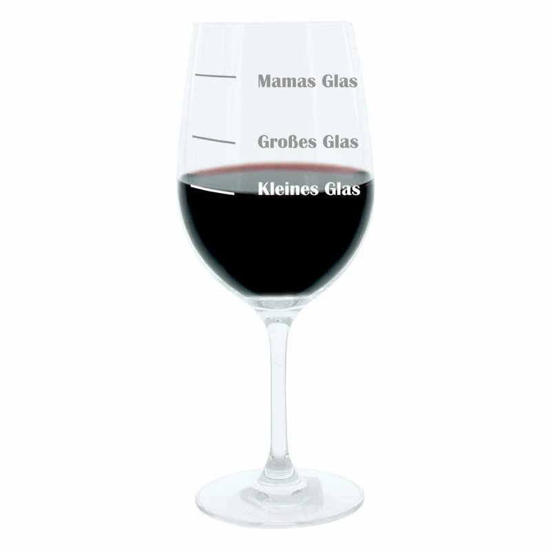 Leonardo Weinglas XL, Mamas Glas, Mutti, Mutter, Geschenk Stimmungsglas mit lustiger Gravur, Mood Wein Glas, 610ml