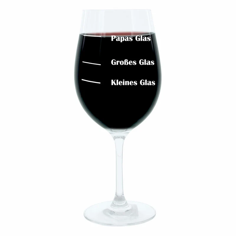 Leonardo Weinglas XL, Papas Glas, Vater, Geschenk Stimmungsglas mit lustiger Gravur, Mood Wein Glas, 610ml