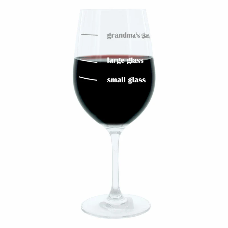 Leonardo Weinglas XL, Grandmas Glass, Geschenk Stimmungsglas mit lustiger Gravur, Mood Wein Glas, 610ml