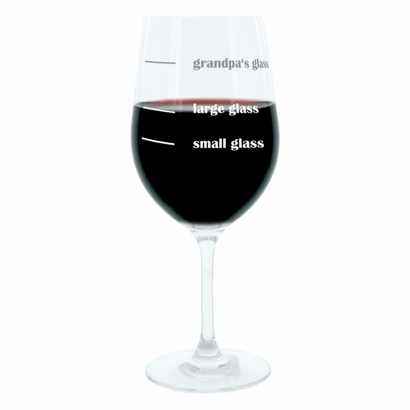 Leonardo Weinglas XL, Grandpas Glass, Geschenk Stimmungsglas mit lustiger Gravur, Mood Wein Glas, 610ml