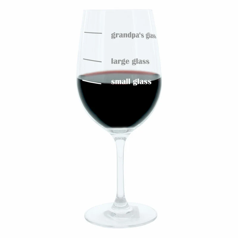 Leonardo Weinglas XL, Grandpas Glass, Geschenk Stimmungsglas mit lustiger Gravur, Mood Wein Glas, 610ml