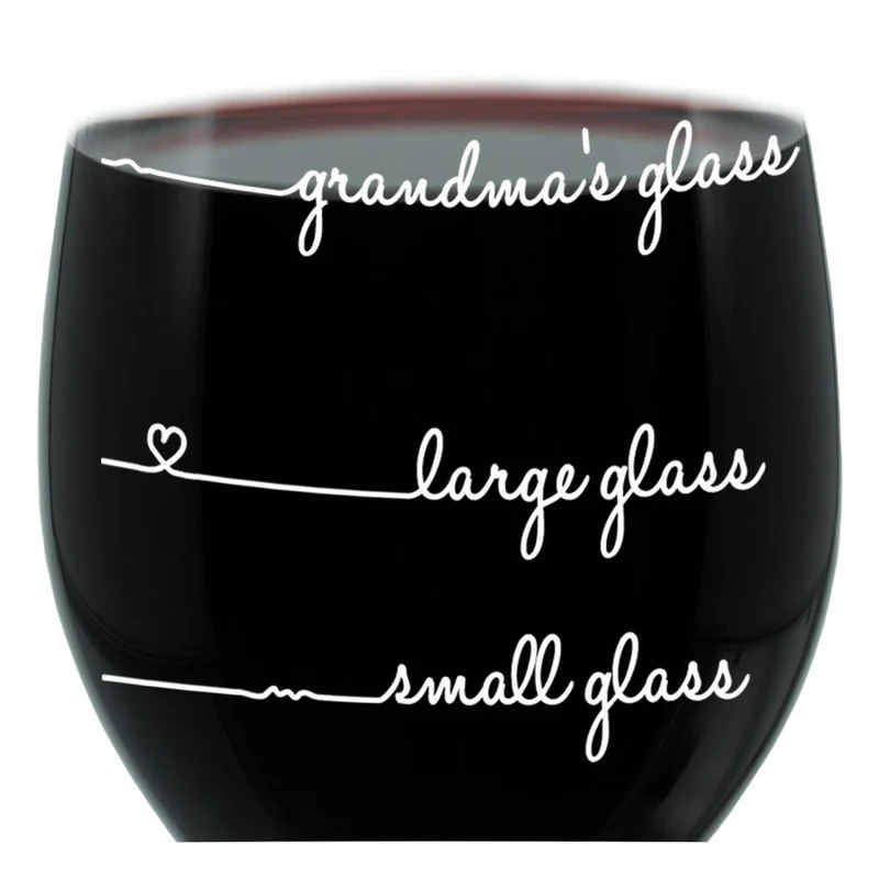 Leonardo Weinglas XL, Grandmas und Grandpas Glass Handwriting, 2er Set, Geschenk Stimmungsglas mit lustiger Gravur, Mood Wein Glas, 610ml