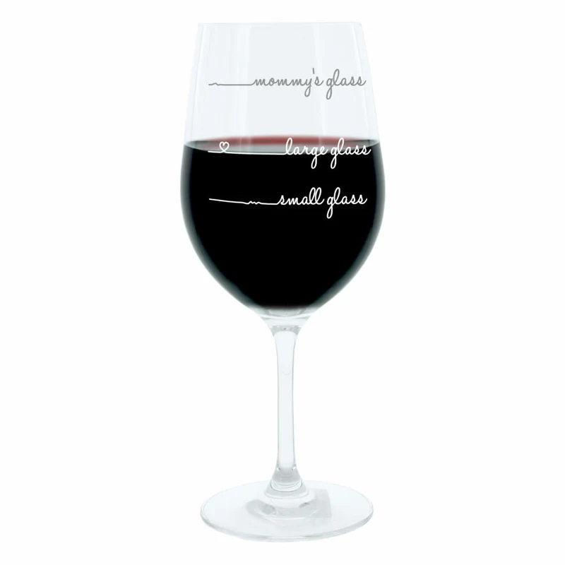 Leonardo Weinglas XL, Mommys and Daddys Glass Handwriting, 2er Set, Geschenk Stimmungsglas mit lustiger Gravur, Mood Wein Glas, 610ml