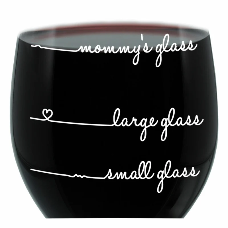 Leonardo Weinglas XL, Mommys and Daddys Glass Handwriting, 2er Set, Geschenk Stimmungsglas mit lustiger Gravur, Mood Wein Glas, 610ml