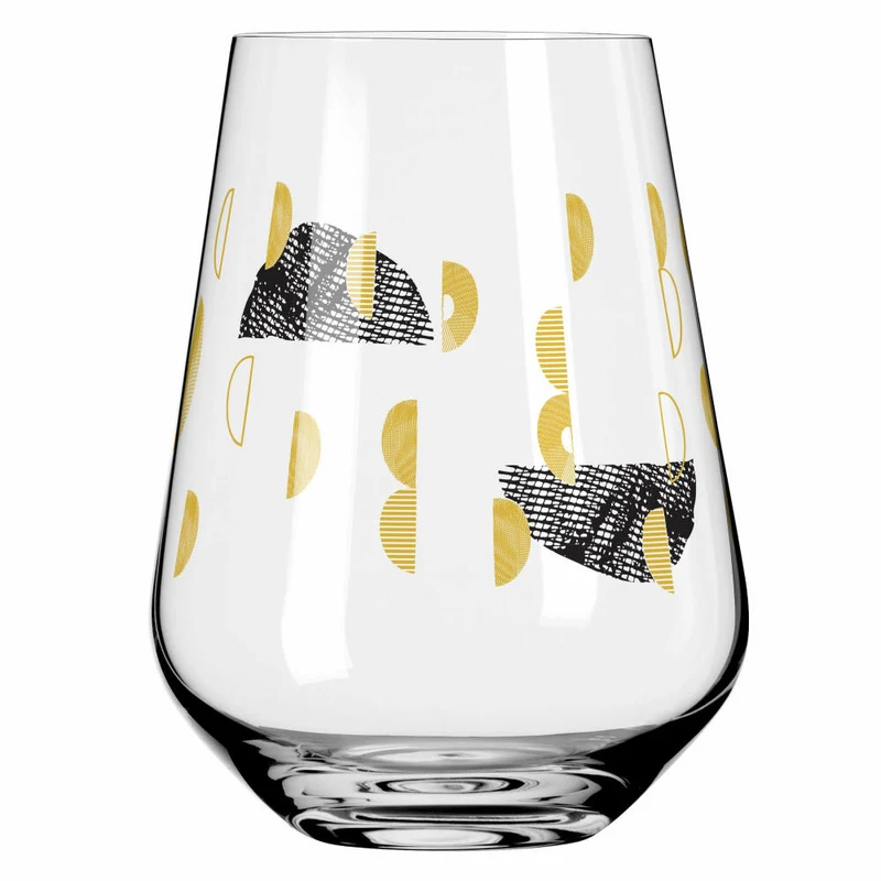 Ritzenhoff Wasserglas 2er-Set Sagengold 002, Maike Schönebeck, Kristallglas, 540 ml, 3421002