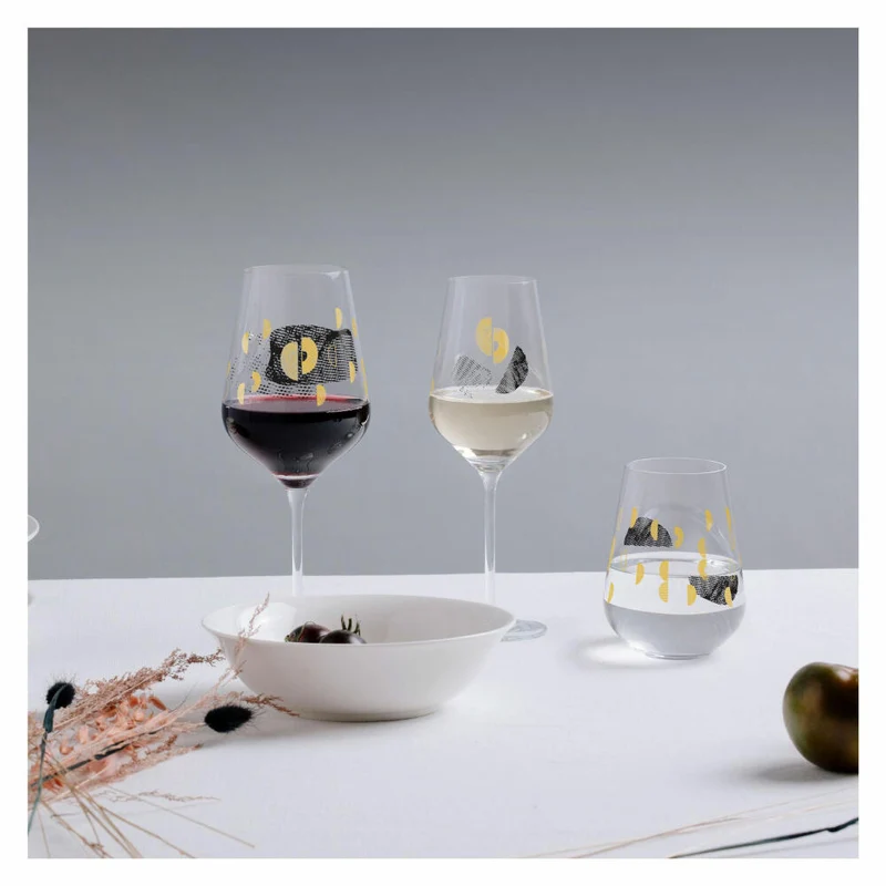 Ritzenhoff Wasserglas 2er-Set Sagengold 002, Maike Schönebeck, Kristallglas, 540 ml, 3421002
