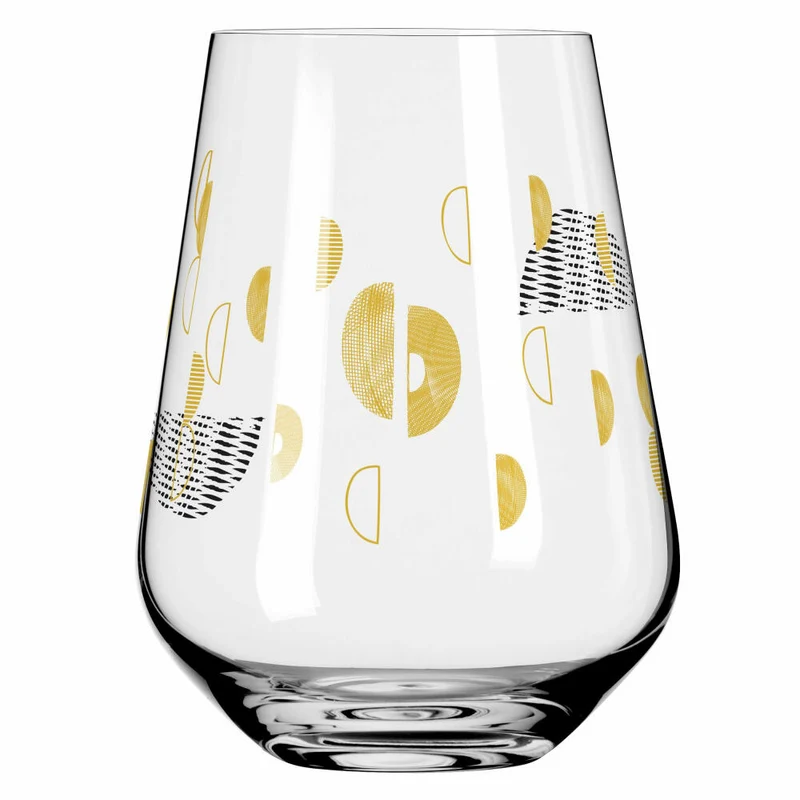 Ritzenhoff Wasserglas 2er-Set Sagengold 002, Maike Schönebeck, Kristallglas, 540 ml, 3421002
