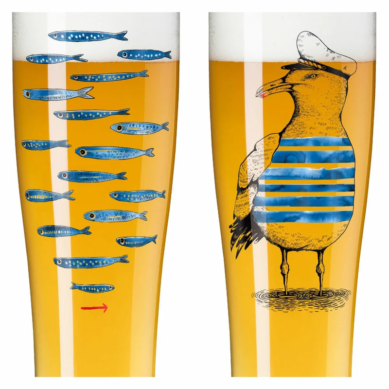 Ritzenhoff Weizenbierglas 2er-Set Brauchzeit 007, Daniela Garreton, Glas, 646 ml, 3481007