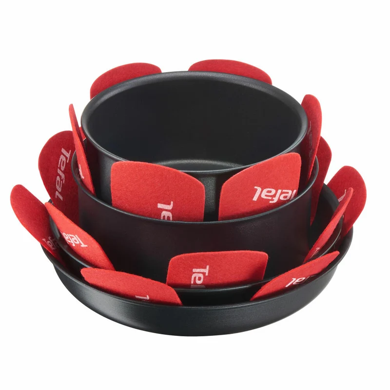Tefal Ingenio Filzschoner, 4er Set, Topfschoner, Pfannenschoner, Wollfilz, 38 cm, K22030