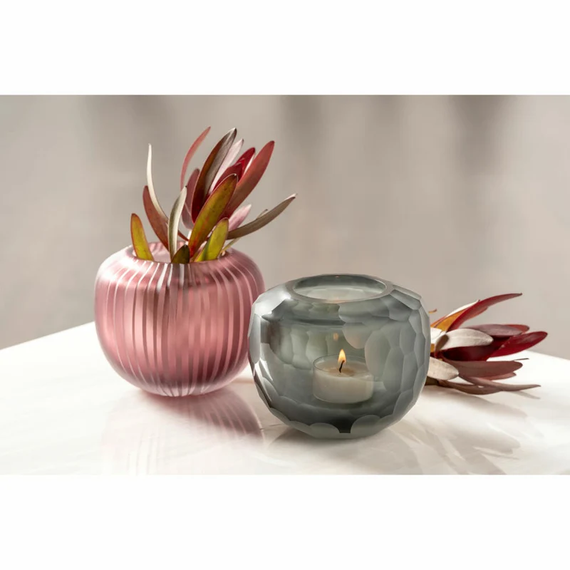 Leonardo Vase Bellagio, Blumenvase, Dekovase, Glas, Anthrazit, 9 cm, 036444