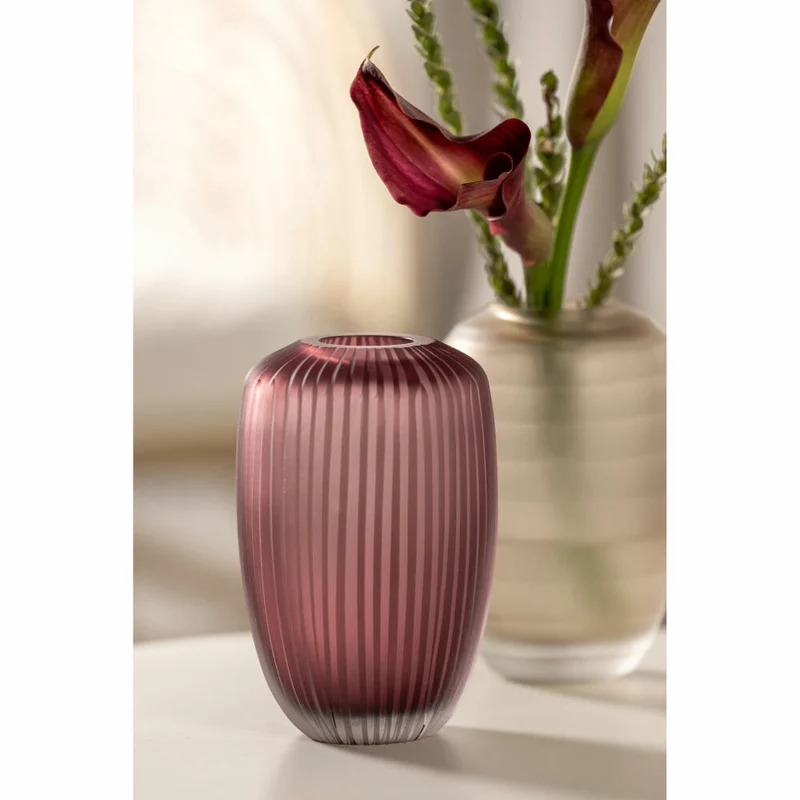 Leonardo Vase Bellagio, Blumenvase, Dekovase, Glas, Beere, 15.5 cm, 036446