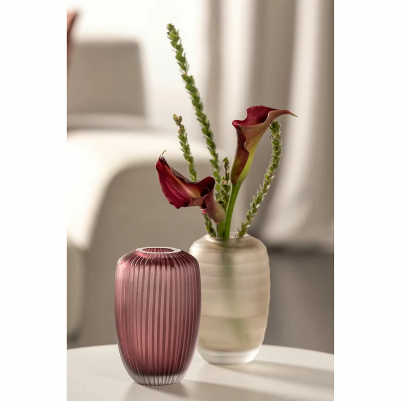 Leonardo Vase Bellagio, Blumenvase, Dekovase, Glas, Beige, 15.5 cm, 036447