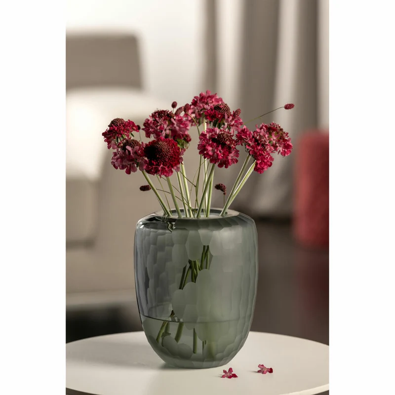 Leonardo Vase Bellagio, Blumenvase, Dekovase, Glas, Anthrazit, 22 cm, 036448